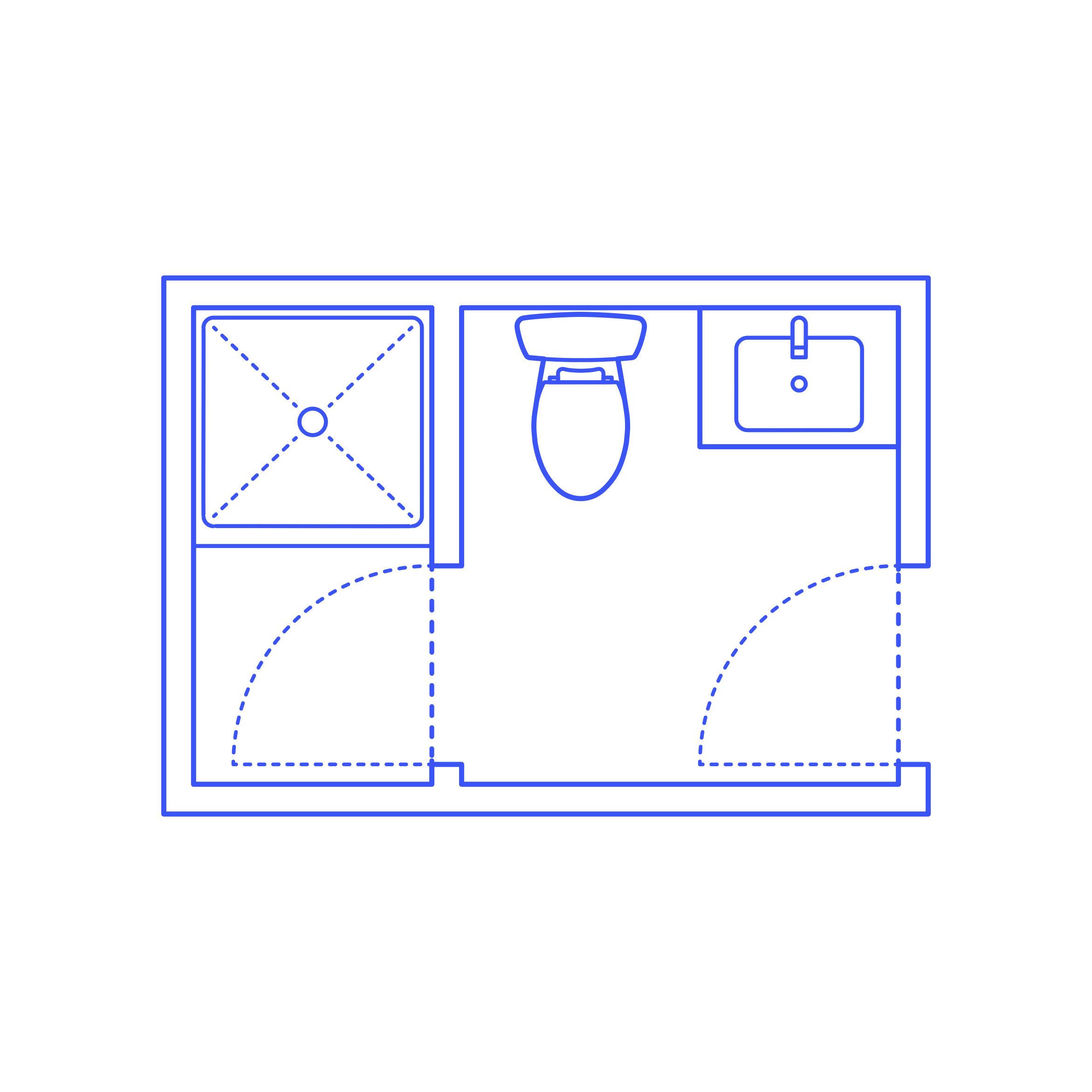 Layouts Bathrooms Three Quarter Split 1 Wall Black And White Svg Vector Free Vectors